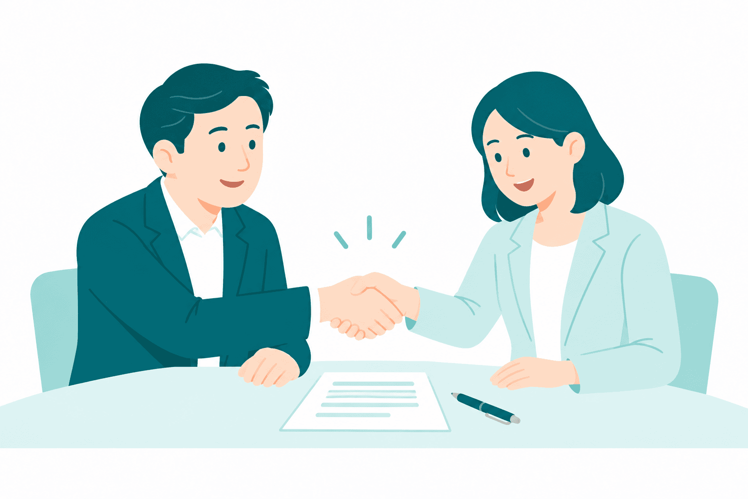社長と専任サポーターが相談し、契約内容を確認する
